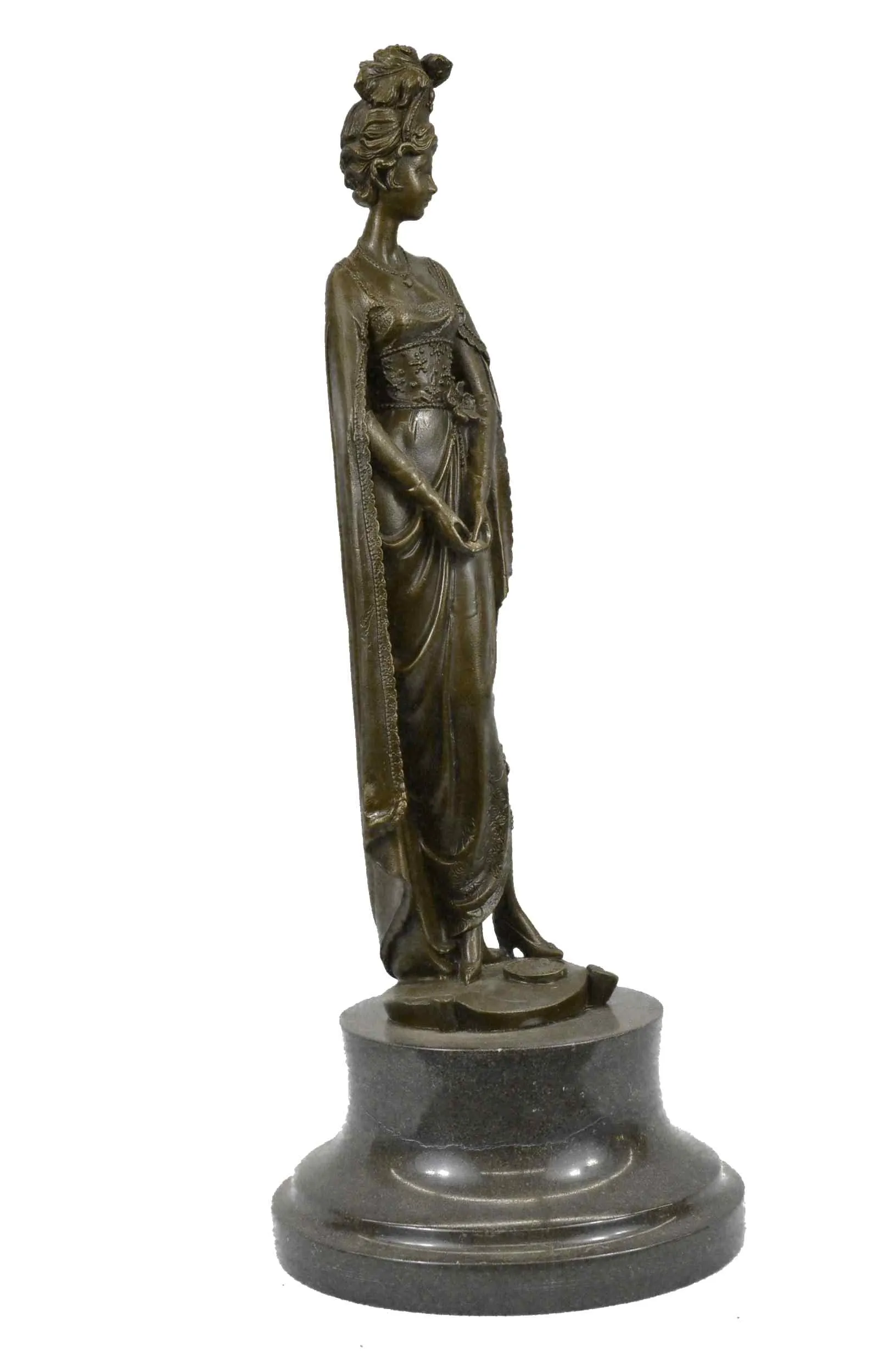 CLEARANCE SALE Dino Decarlo High Society Lady Bronze Art Deco Statue Sculpture