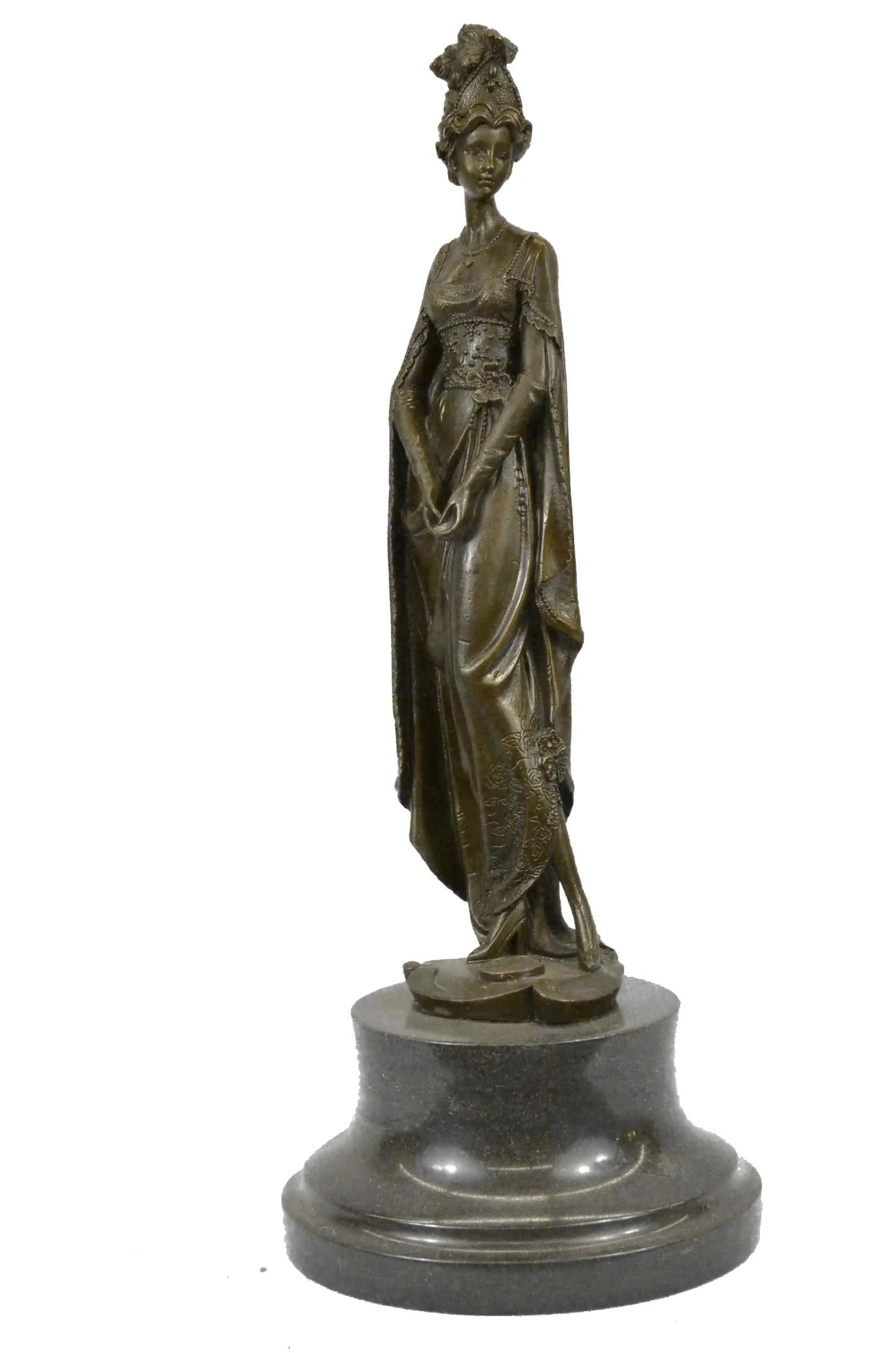 CLEARANCE SALE Dino Decarlo High Society Lady Bronze Art Deco Statue Sculpture