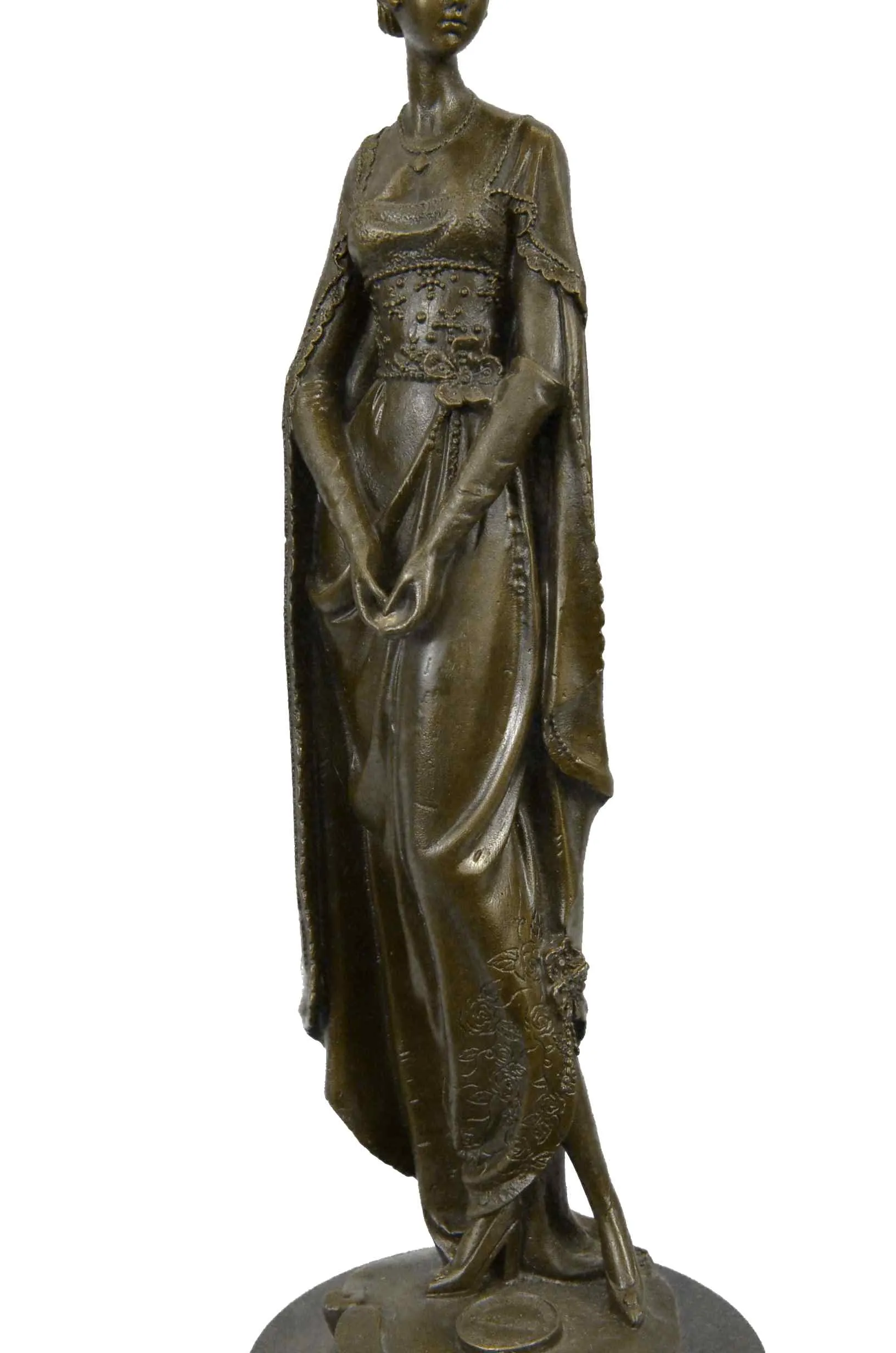 CLEARANCE SALE Dino Decarlo High Society Lady Bronze Art Deco Statue Sculpture