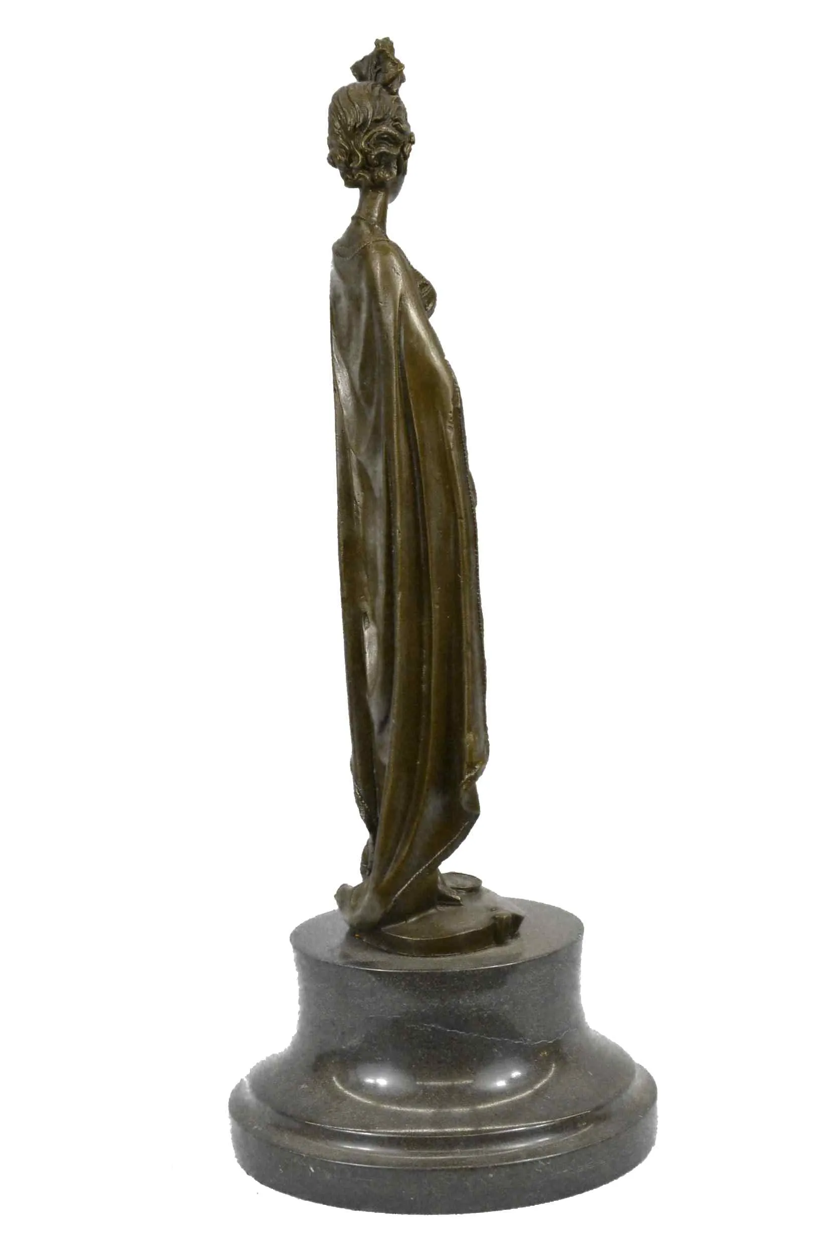CLEARANCE SALE Dino Decarlo High Society Lady Bronze Art Deco Statue Sculpture