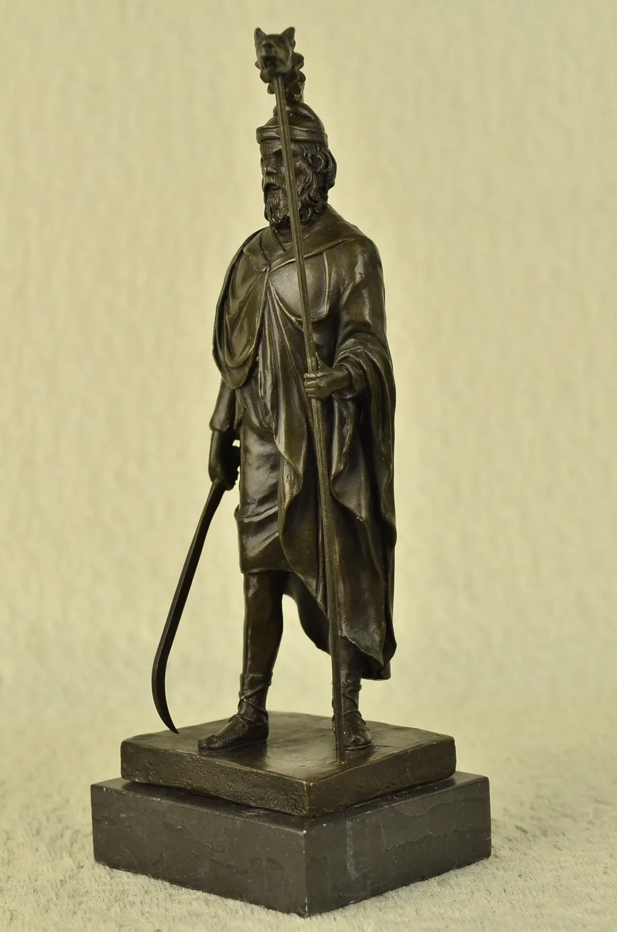 European Made Greek God Saturn Home Office Collectible Bronze Statue Decorative