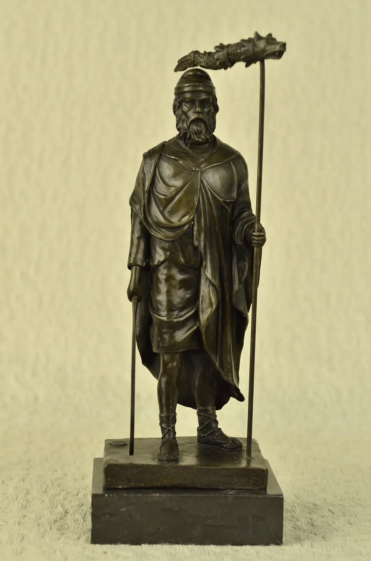 European Made Greek God Saturn Home Office Collectible Bronze Statue Decorative