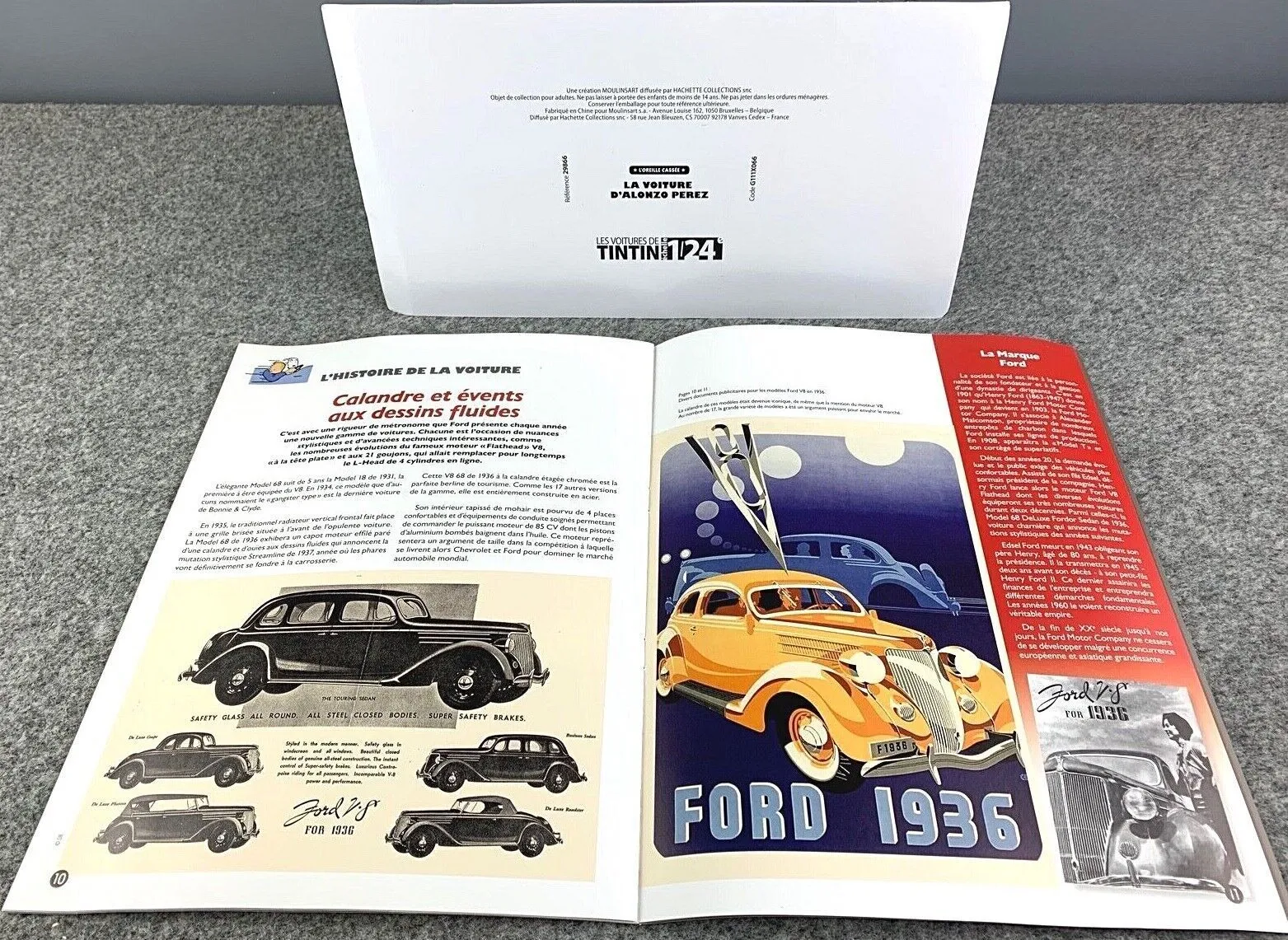 HACHETTE Tintin Car 1/24 #66 Alonso's Car - Broken Ear Rare Model Voiture Figure