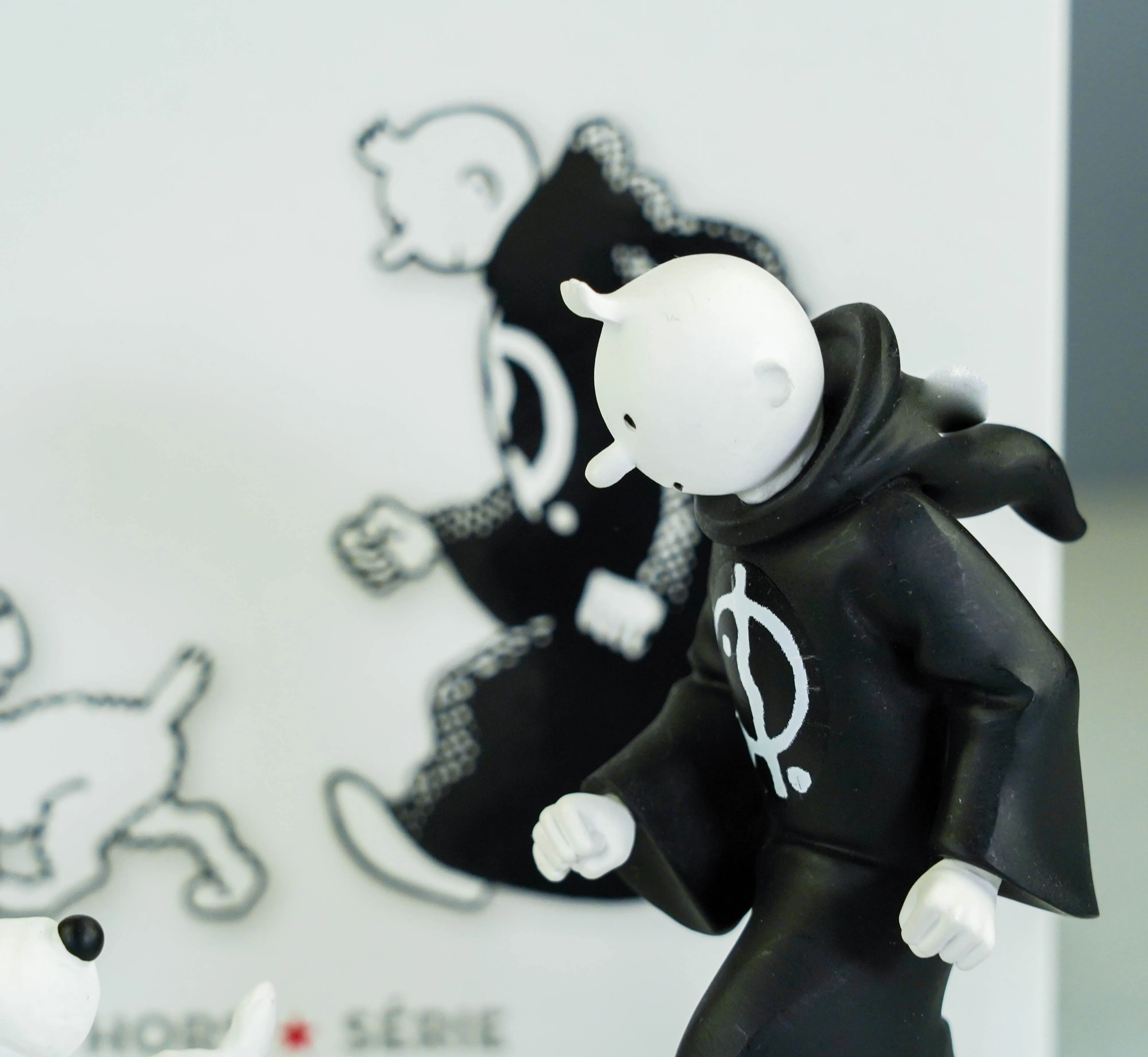 Hors Serie Figurine #5 Tintin in Toga and Snowy Cigars Pharaoh 12cm B&W Resin Model Figure