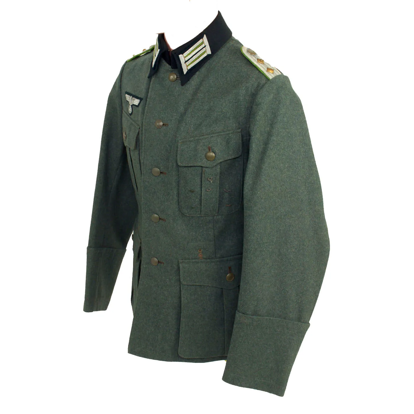 Original German WWII Heer Panzergrenadier Hauptmann Officer's M36 Field Tunic by Schmidt & Zoltsch, Munich