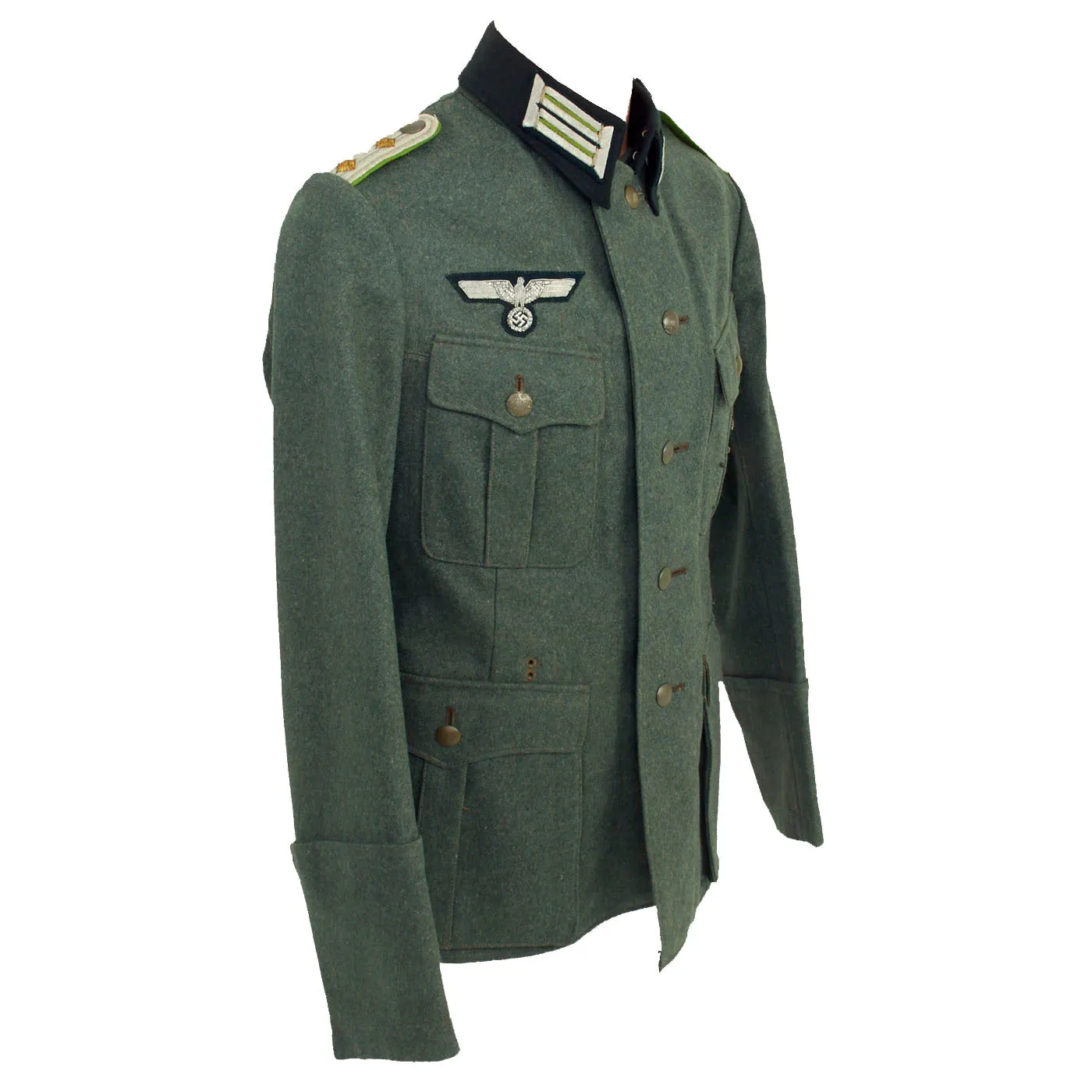 Original German WWII Heer Panzergrenadier Hauptmann Officer's M36 Field Tunic by Schmidt & Zoltsch, Munich