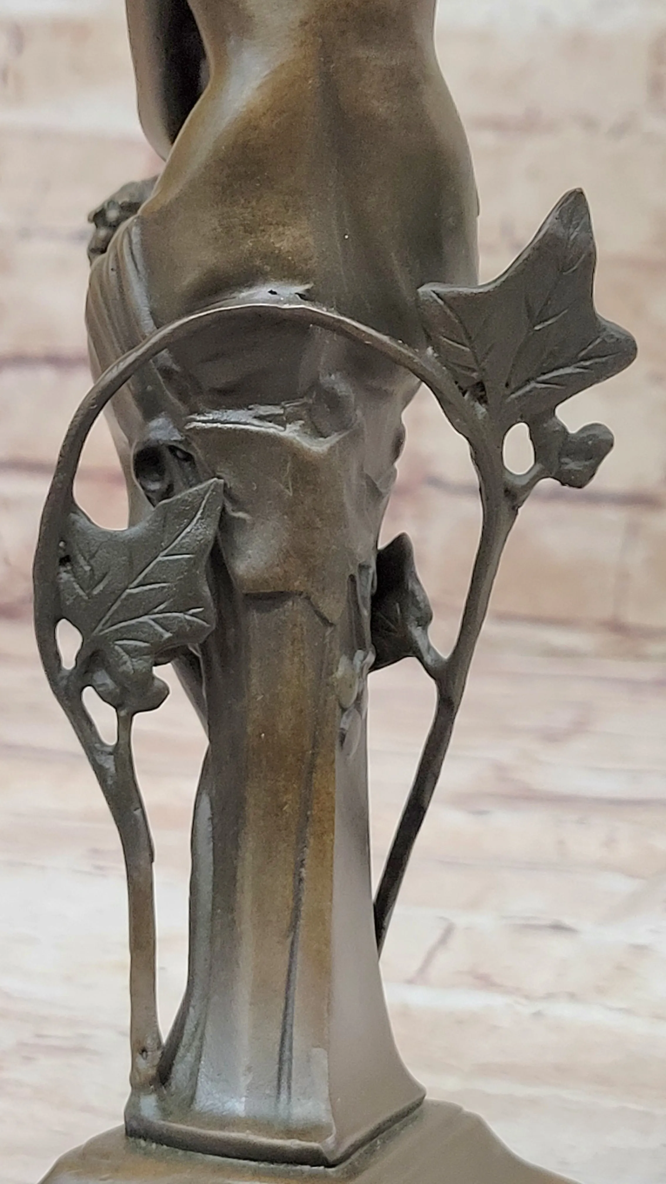 Signed Original 1930 Style Exotic Sexy Girl Bronze Sculpture Statue Figure Decor